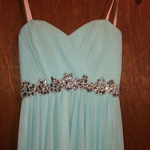 Size 1, 100% polyester homecoming dress